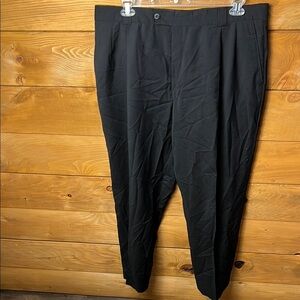 Como Sport Golf Pants slacks Men’s 40 Black Pleated Straight Leg Pockets Pleated